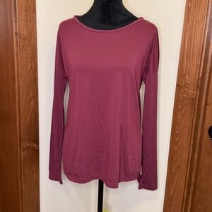 Nike Dri-fit Women's Long Sleeve Top - Mauve Size Medium